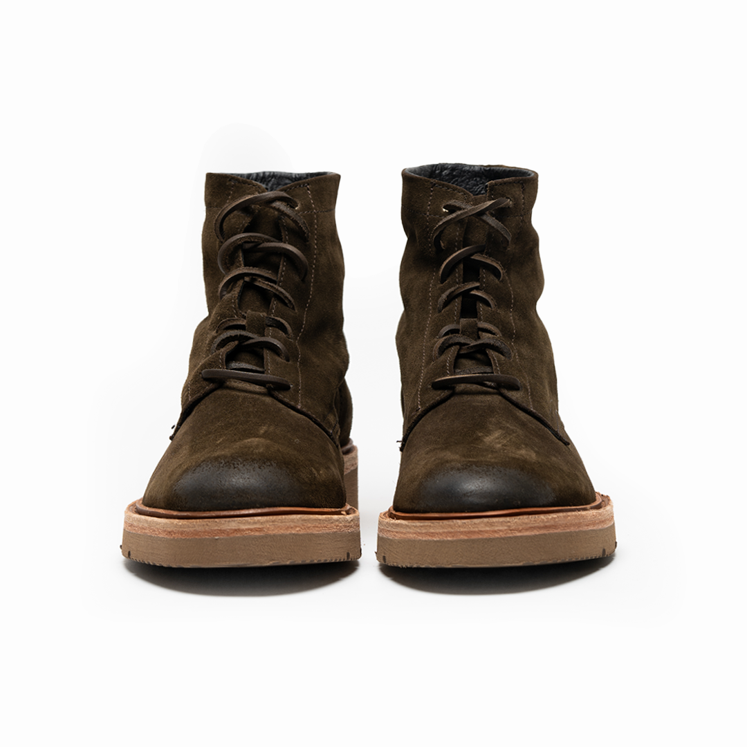 20 / VERDE GAMUZA SUELA BEIGE