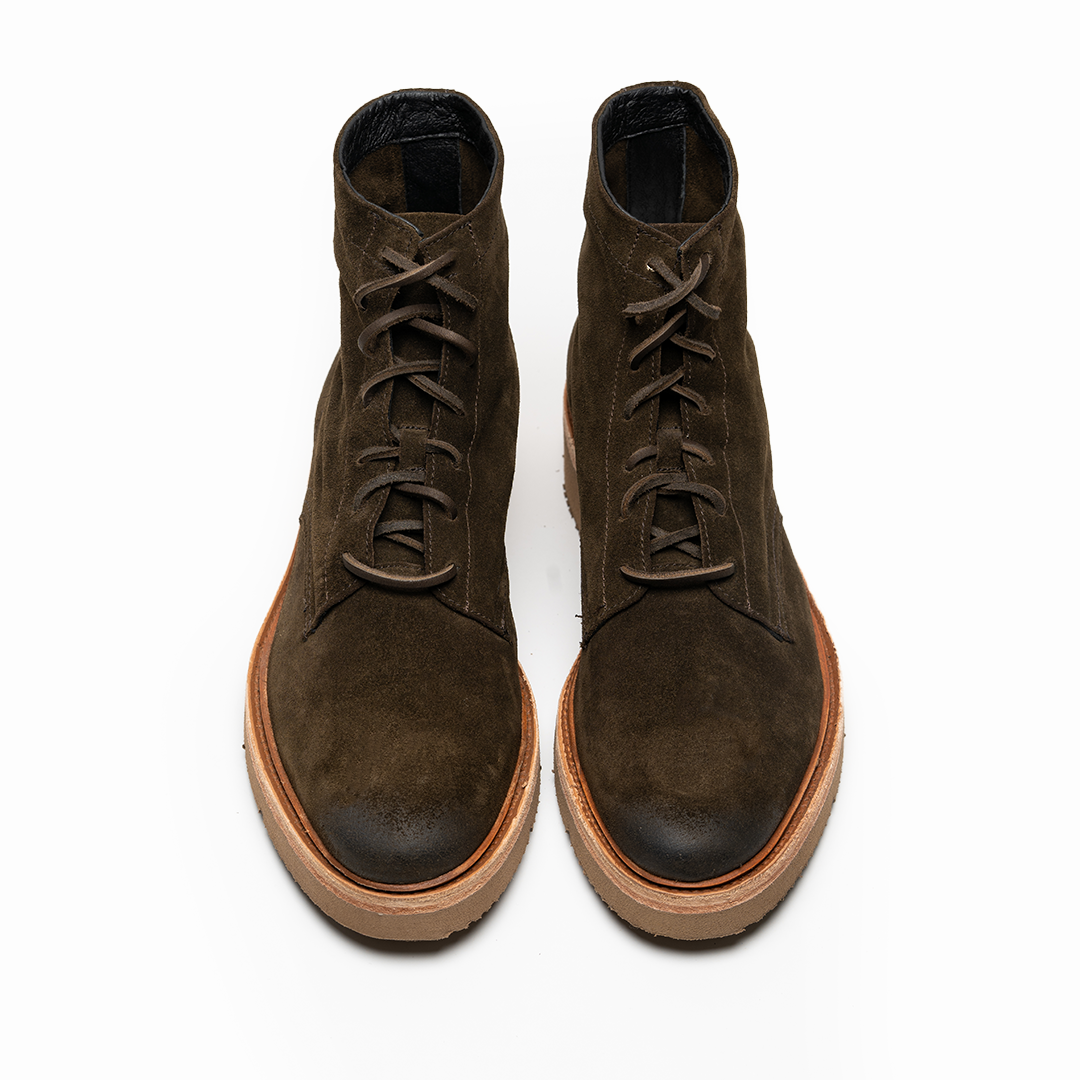 20 / VERDE GAMUZA SUELA BEIGE